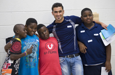 Salim and students